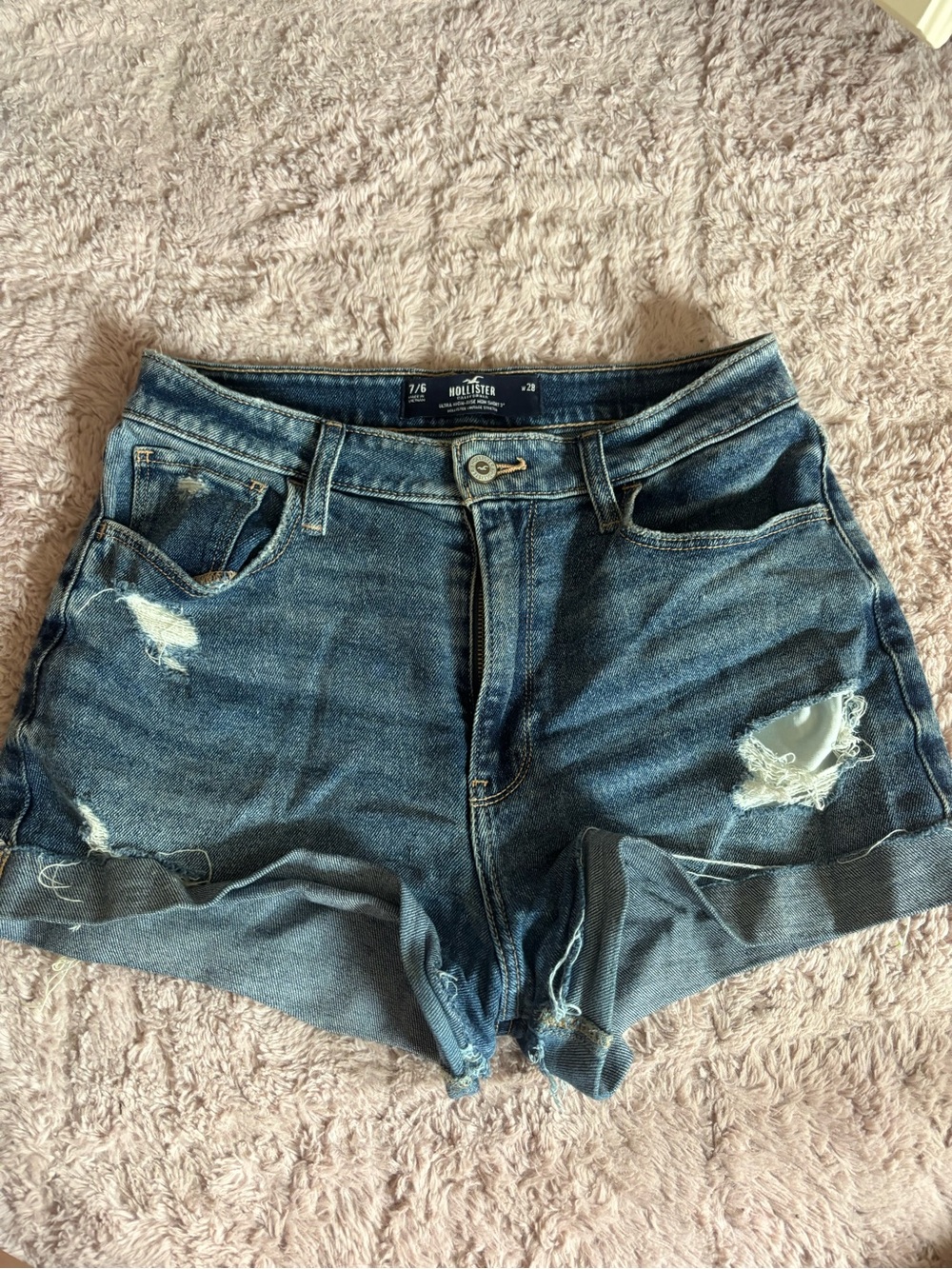 Hollister ultra high-rise mom denim shorts